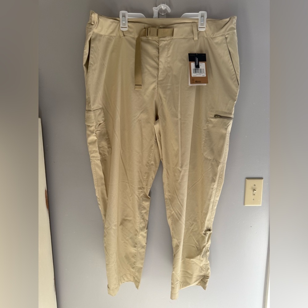The North Face Pants Women 24 W Tan Soft Shell Adjustable Pockets Outdoor New